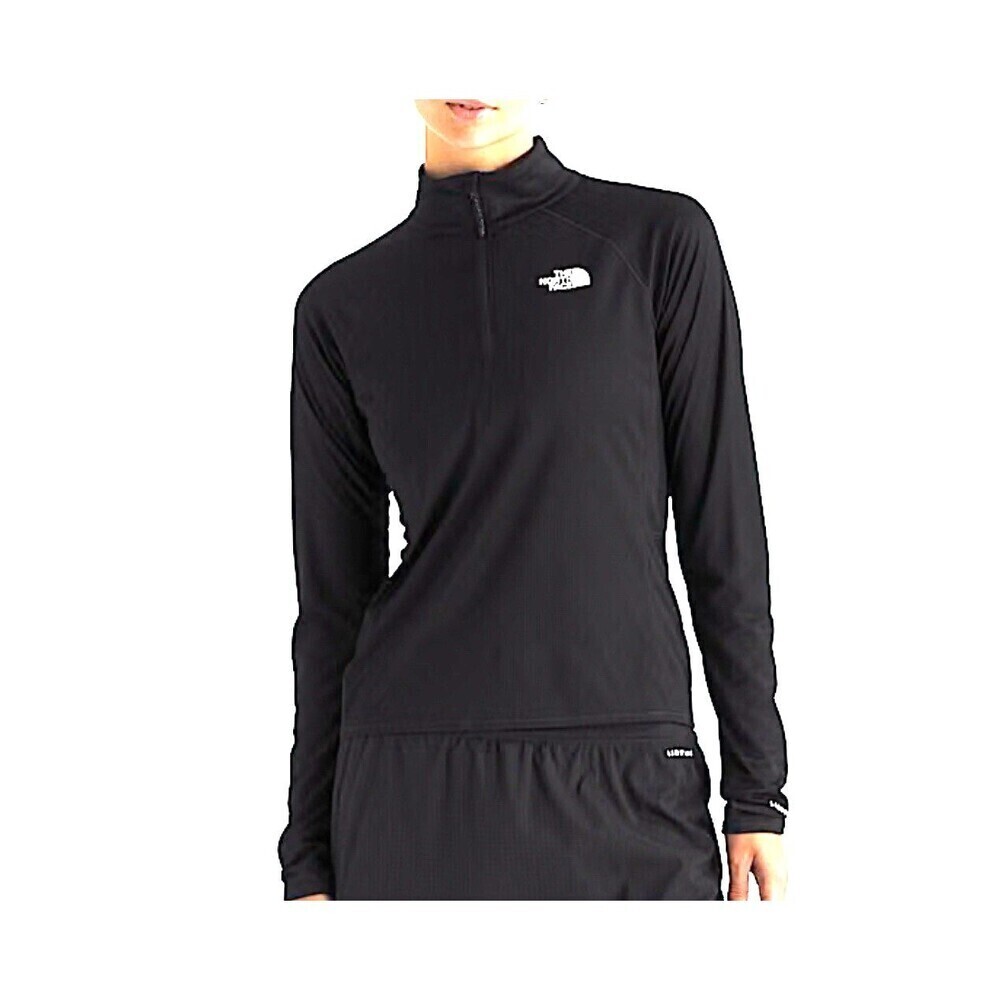 The North Face Women’s Quarter Zip Up Jacket Pullover Longsleeve Black Medium